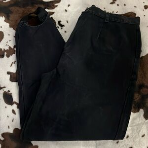 Black stirrup pants 16 flat front & back slim fit stretch retro 80s chic